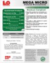 Mega Micro chelated micronutrients label and guaranteed analysis